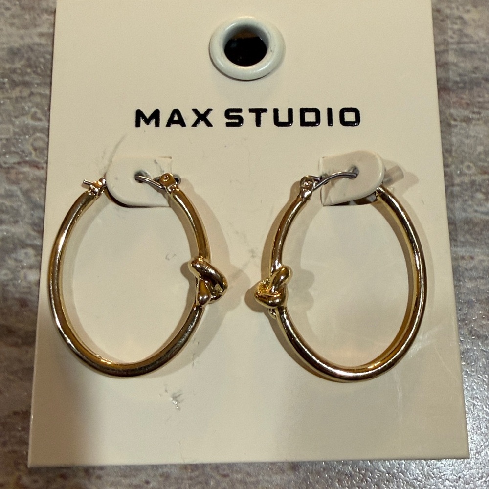 Max Studio Gold-Tone Hoop Earrings